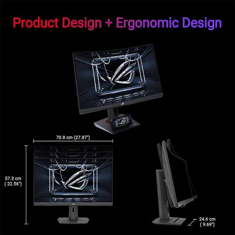 خرید مانیتور Asus ROG Strix XG32WCMS - کیفیت 2K - خمیده - سایز ۳۲ اینچ